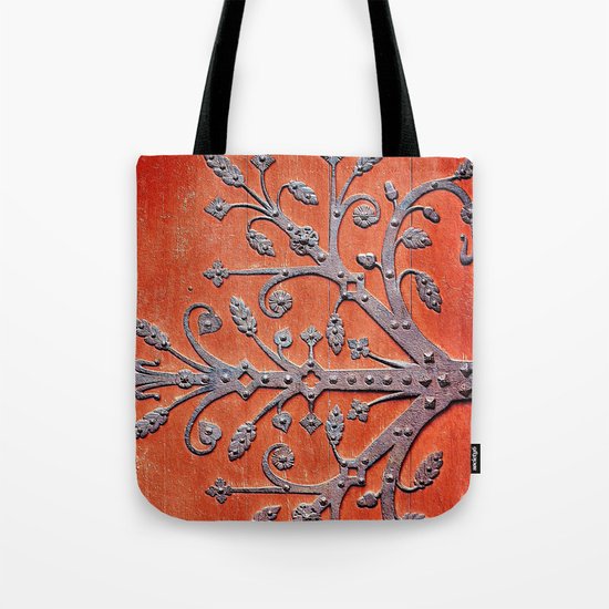 Gothic Red Door Tote Bag