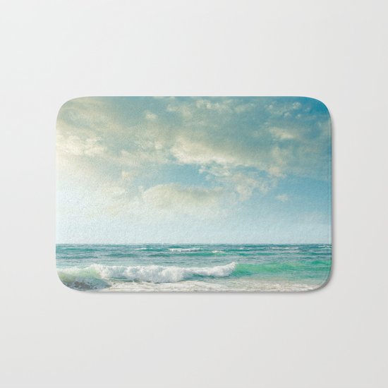 beach love tropical island paradise Bath Mat