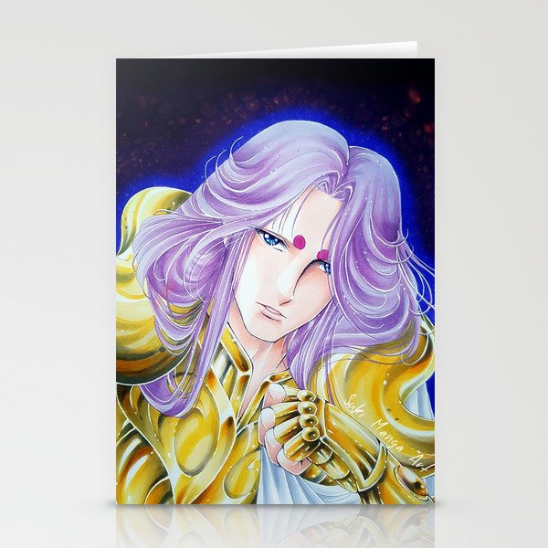 Aries knight Mu, by Suki Manga Art Stationery Cards