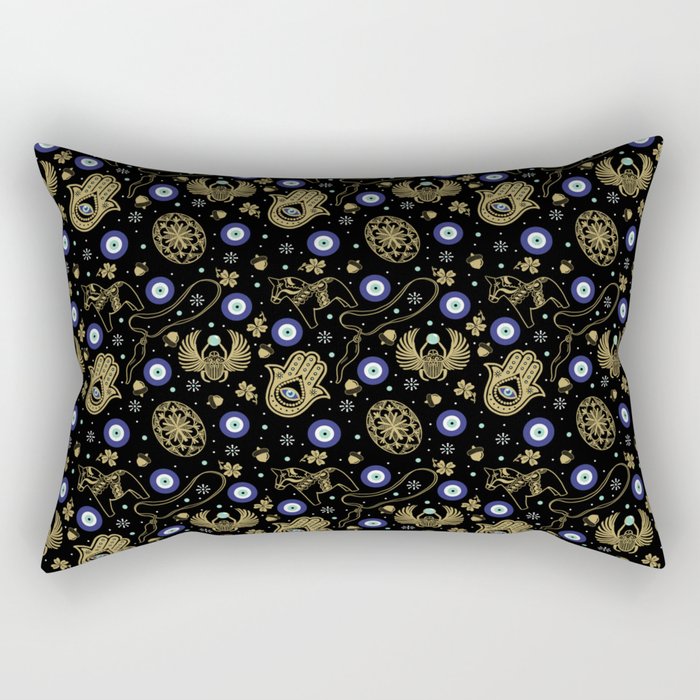 Golden Talismans Rectangular Pillow