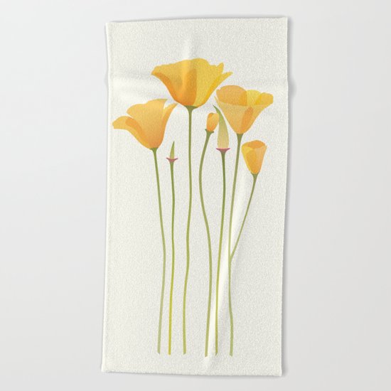 Sunkissed Poppies I Beach Towel