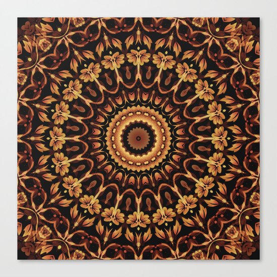Autum Colors Mandala Canvas Print