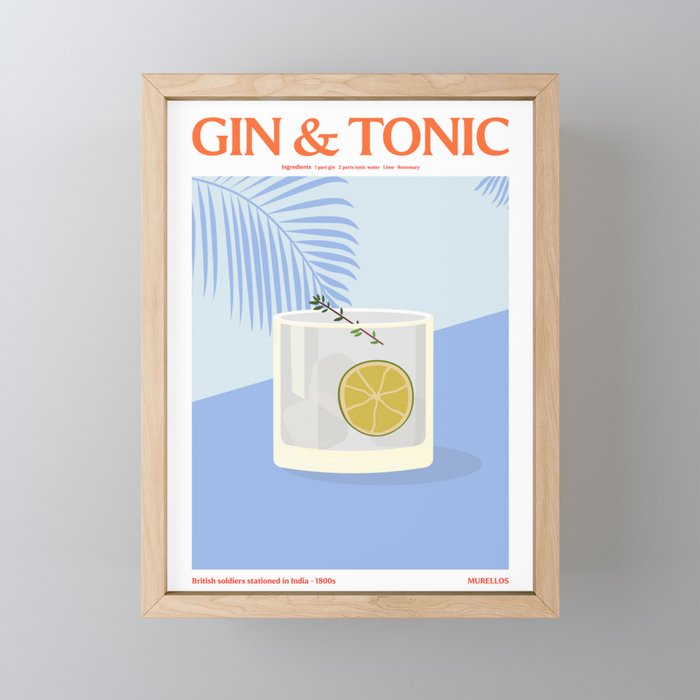 Gin & Tonic Framed Mini Art Print