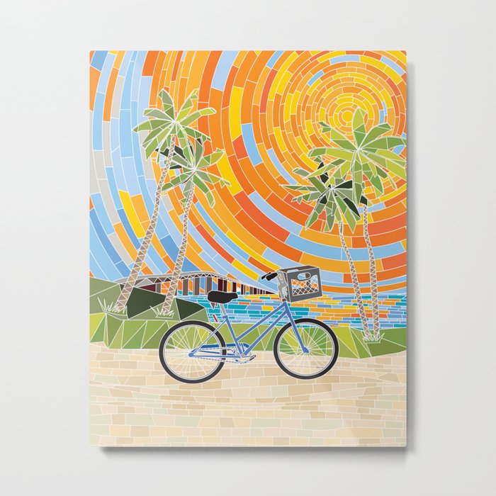 FL Keys Bicycle Metal Print