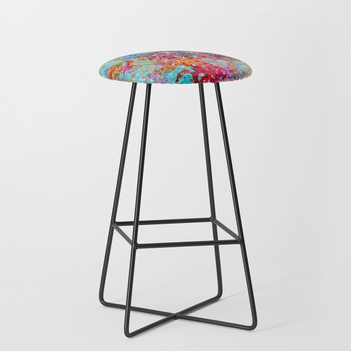 Abstract Graffiti Art Summer Blue Sprayed  Bar Stool