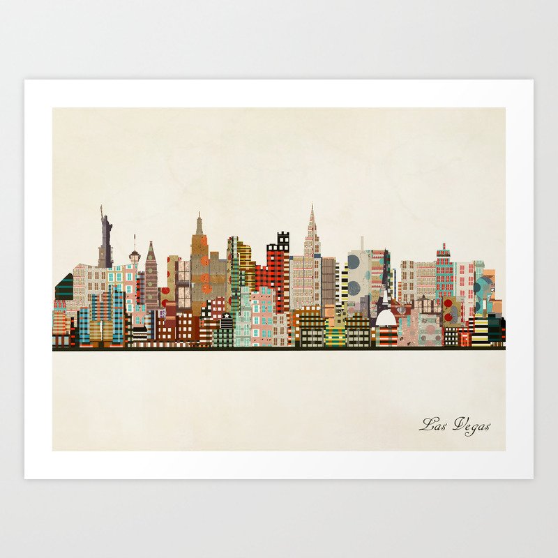 las vegas skyline Art Print by bri.buckley |