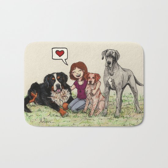 I love dogs Bath Mat