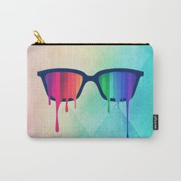 Love Wins! Rainbow - Spectrum (Pride) / Hipster Nerd Glasses Carry-All Pouch | Colorful, Geek, Unicorn, Graffiti, Spectrum, Graphicdesign, Love, Political, Gay, Lsd 