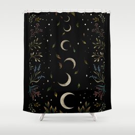 Crescent Moon Garden Shower Curtain