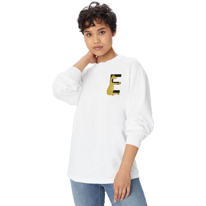 Pony Monogram Letter E Long Sleeve T Shirt by mailboxdisco