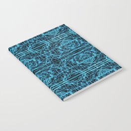 Liquid Light Series 45 ~ Blue Abstract Fractal Pattern Notebook