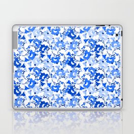 azul blue and white evening primrose flower meaning youth and renewal  Laptop Skin