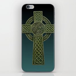 Celtic Cross Black Blue iPhone Skin