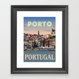 Colourful Porto Framed Art Print