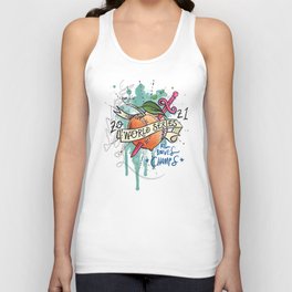 Braves New World: Series (teal lettering) Unisex Tank Top