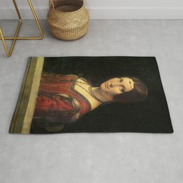 Leonardo da Vinci - Ritratto di donna, dice La Belle Ferronnière Rug | Leonardodavinci, Oil, Ritrattodidonna, Painting 