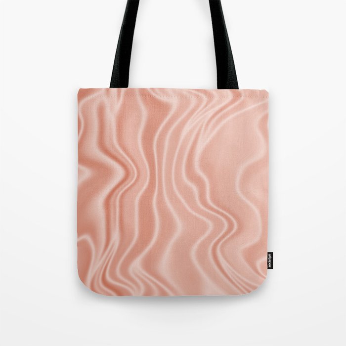 Blush Silk/Satin Effect Pink Tote Bag