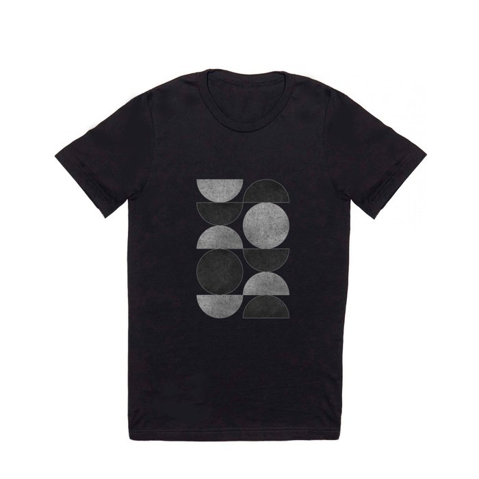 Black grey retro Mid century modern T Shirt