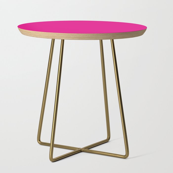 Fuchsia Pink Solid Color Side Table