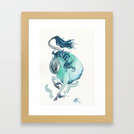 Kelpie and Seaweed Framed Art Print