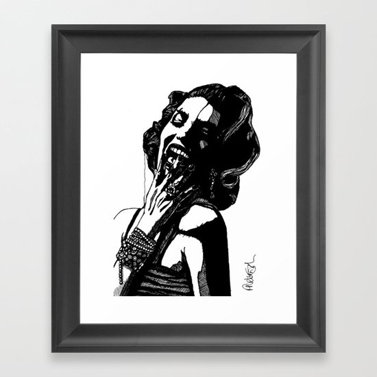 B&W Fashion Illustration - Part 2 Framed Art Print
