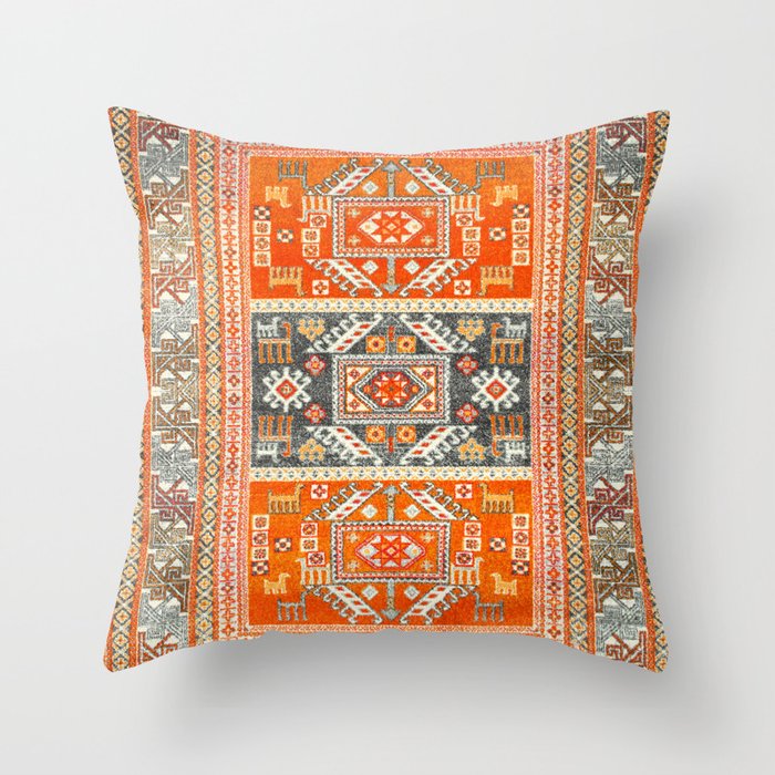 Antique Oriental Traditional Bohemian Moroccan Style Throw Pillow