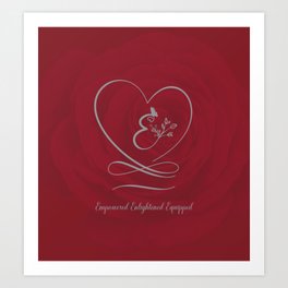 Empowered 2 (samba red/ultimate gray) Love Letter Design Art Print