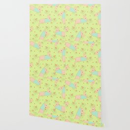Pattern with Clothed Easter Bunny B Wallpaper