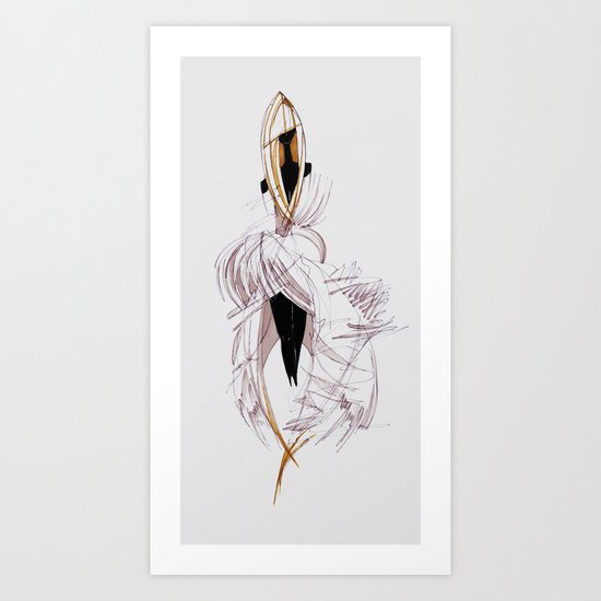 BIRD PRINCESS Art Print
