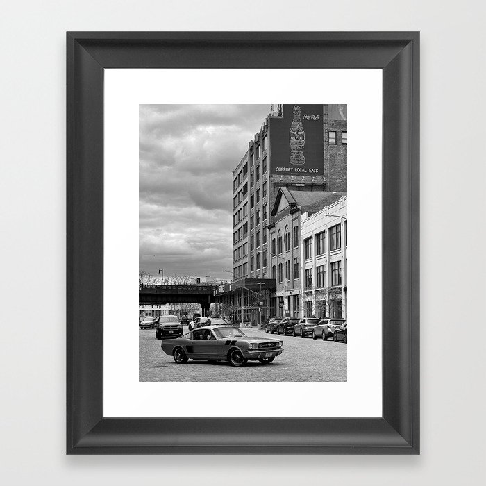 Classic Mustang in the Meatpacking District Framed Art Print