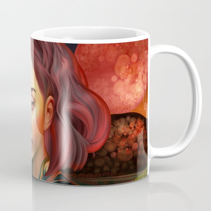 Little geisha in a garden of fantasy colors Coffee Mug