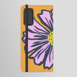 Mid-Century Modern Daisy Flower Pink And Orange Android Wallet Case