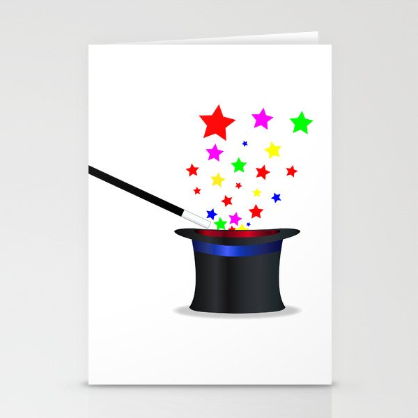 Magic Hat And Wand Stationery Cards