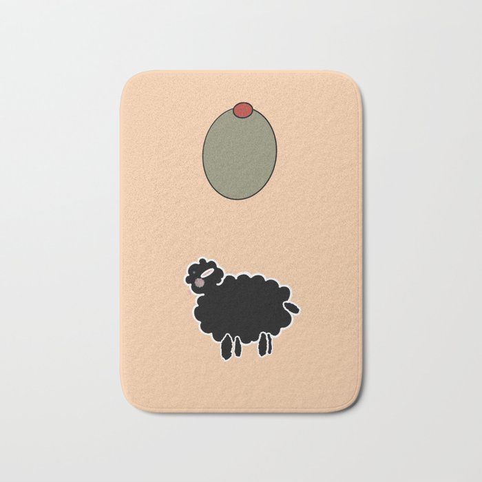 Olive Ewe: Black Sheep Edition Bath Mat