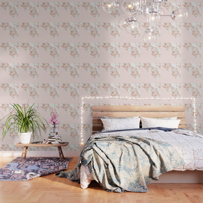 Rose Gold Blush Aesthetic Wallpaper By Marbleco Society6