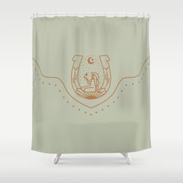 Good Fortune Gal - Desert Sage Shower Curtain