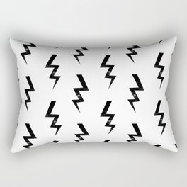 Bolts lightning bolt pattern black and white minimal cute patterned gifts Rectangular Pillow