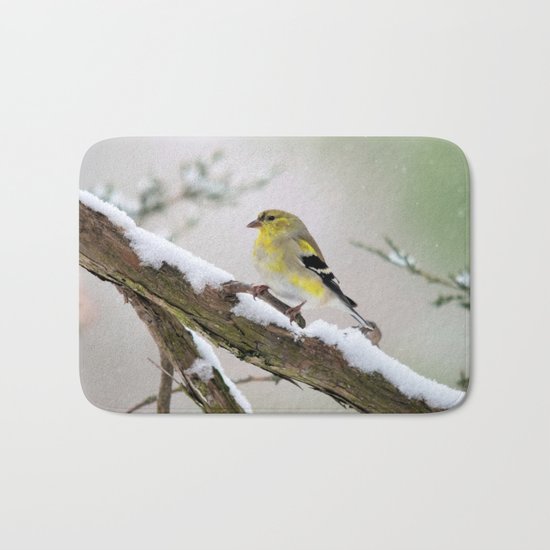 Balancing Act (American Goldfinch) Bath Mat