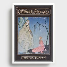 Front Cover Old French Fairytales Adorable Girl, Red Tree Virginia Frances Sterrett Reproduction Framed Canvas