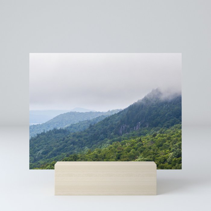 cloudy day in the mountains Mini Art Print