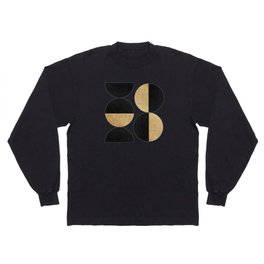 Abstraction_BLACK_GOLD_BEACH_SUN_MOONLIGHT_POP_ART_0725A Long Sleeve T-shirt