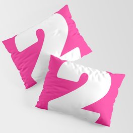 2 (White & Dark Pink Number) Pillow Sham