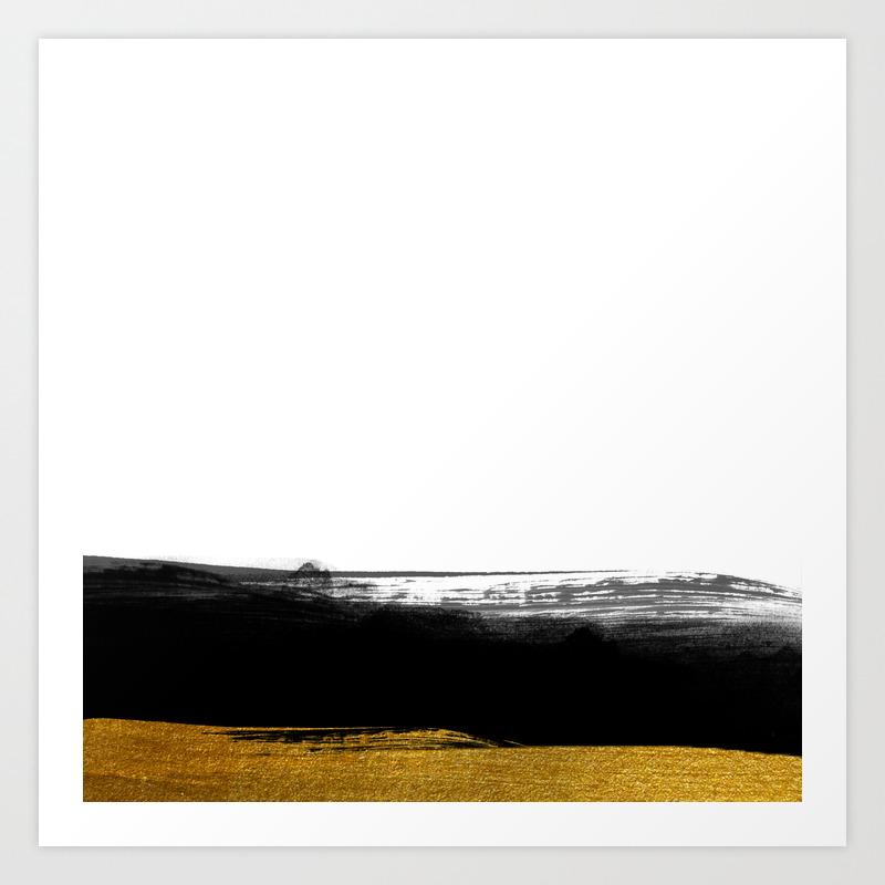Black And Gold Grunge Stripes On Clear White Background Stripe Striped Art Print By Simplicity Of Live Society6