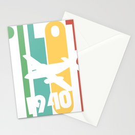 Vintage 1940 Stylle Airplane Pilot Stationery Cards