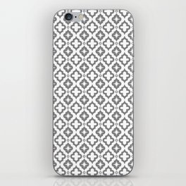 Grey Ornamental Arabic Pattern iPhone Skin