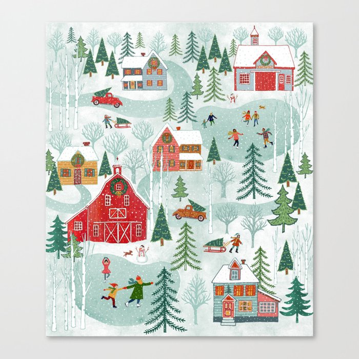 New England Christmas Canvas Print
