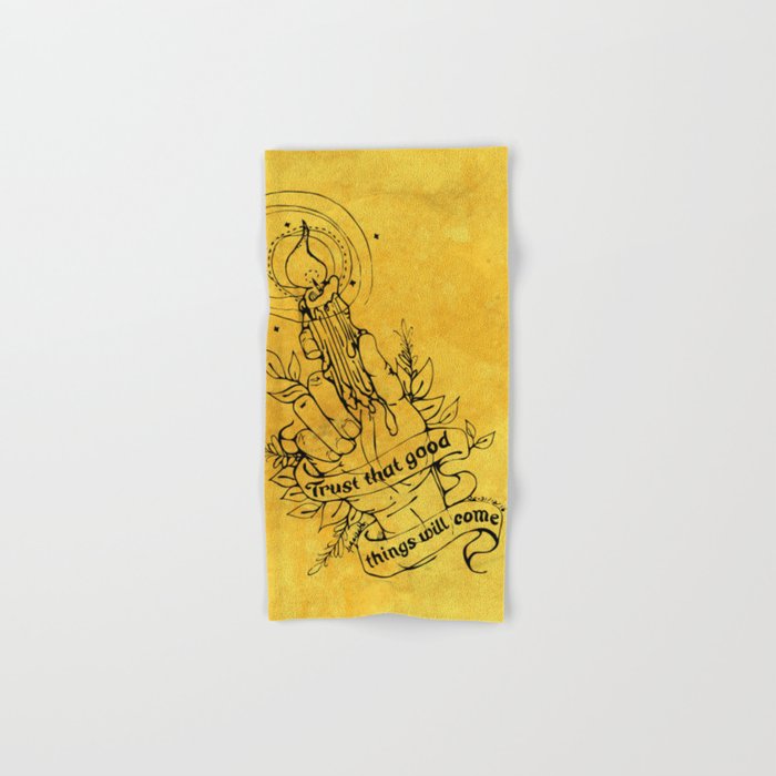 Candle Light Hope (Yellow Colors) Hand & Bath Towel