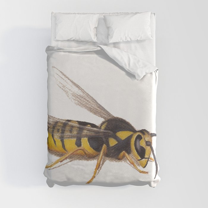 Wasp by Lars Furtwaengler | Colored Pencil / Pastel Pencil | 2011 Duvet Cover