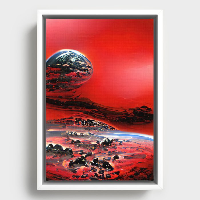 Red Sky Framed Canvas