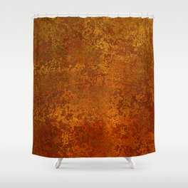Vintage Copper Rust, Minimalist Art Shower Curtain